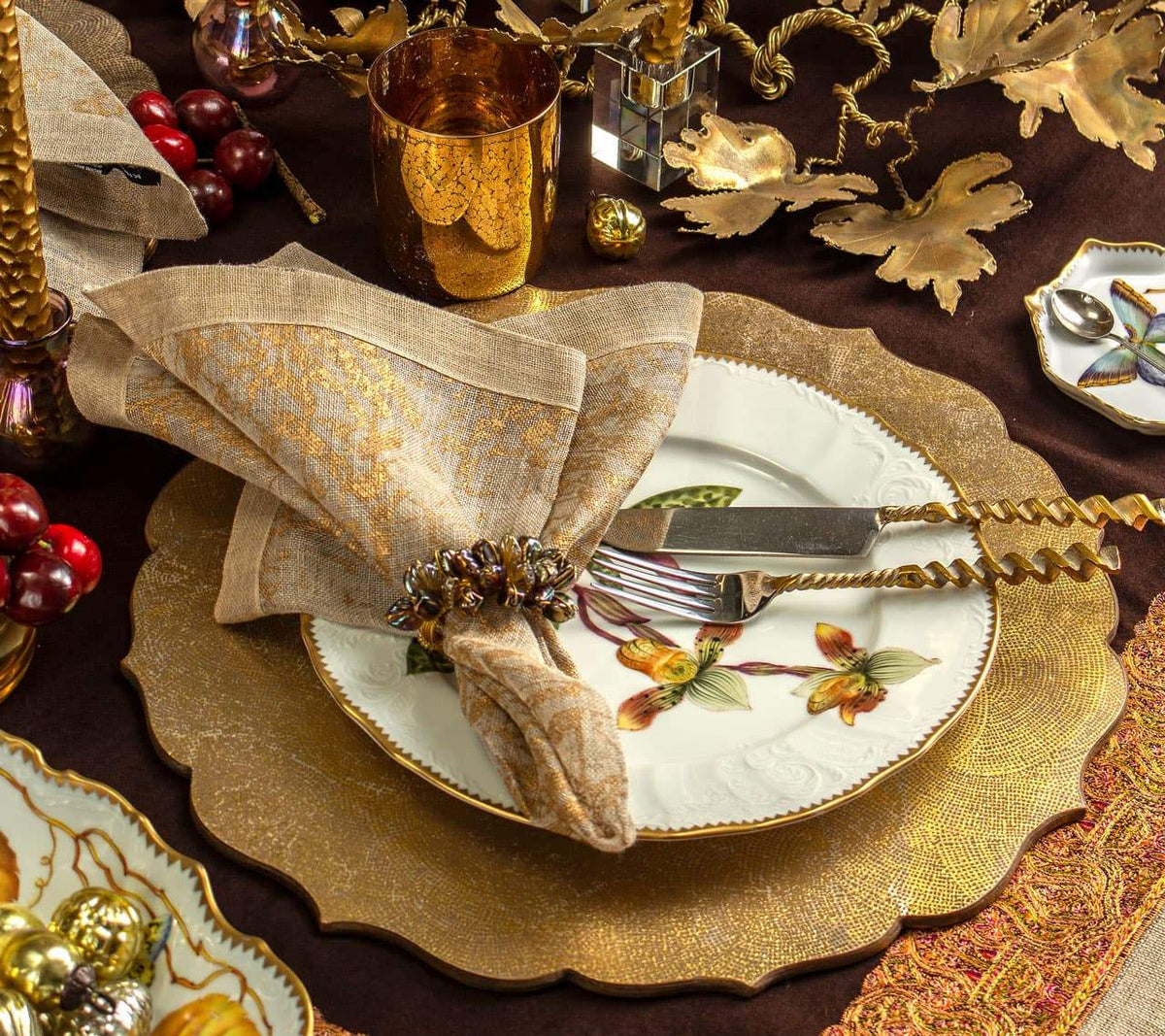 Tangier Placemat in Gold, Set of 4 (D)