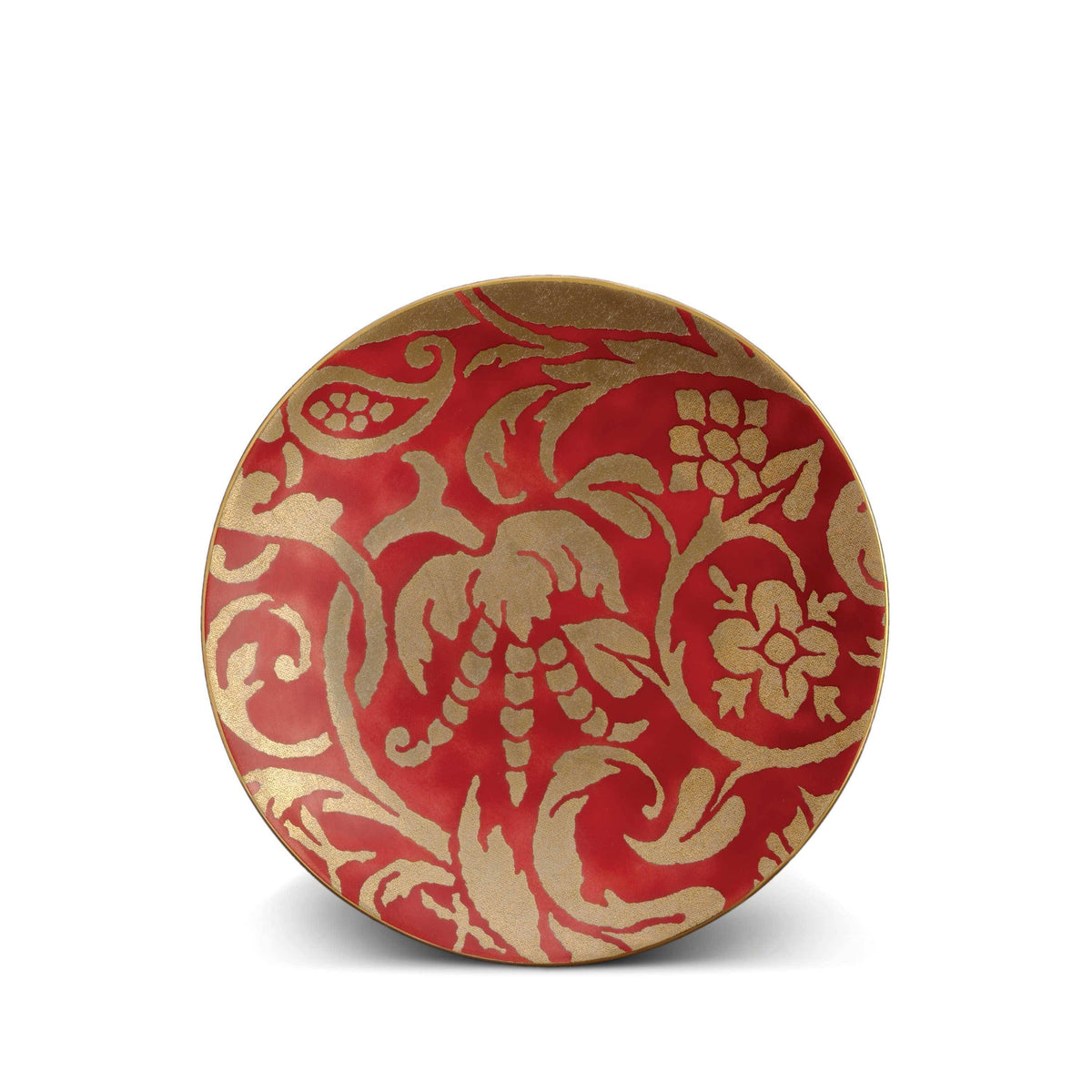 Fortuny Dessert Plates, Set of 4 - Uccelli Red