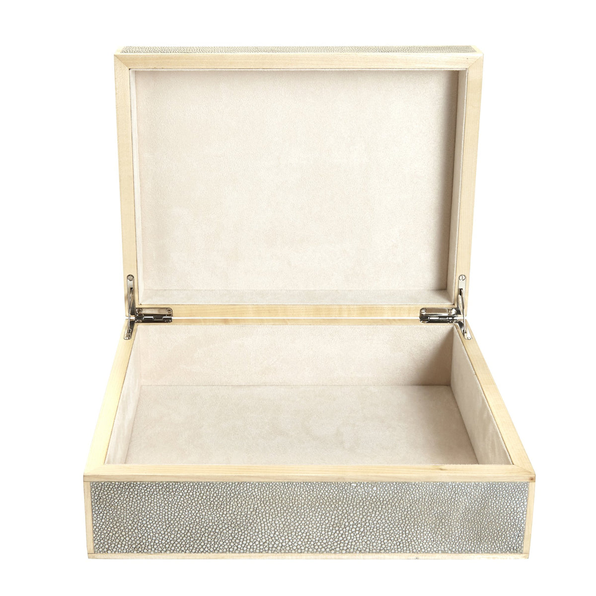 Cooper Sand Shagreen Box, Small