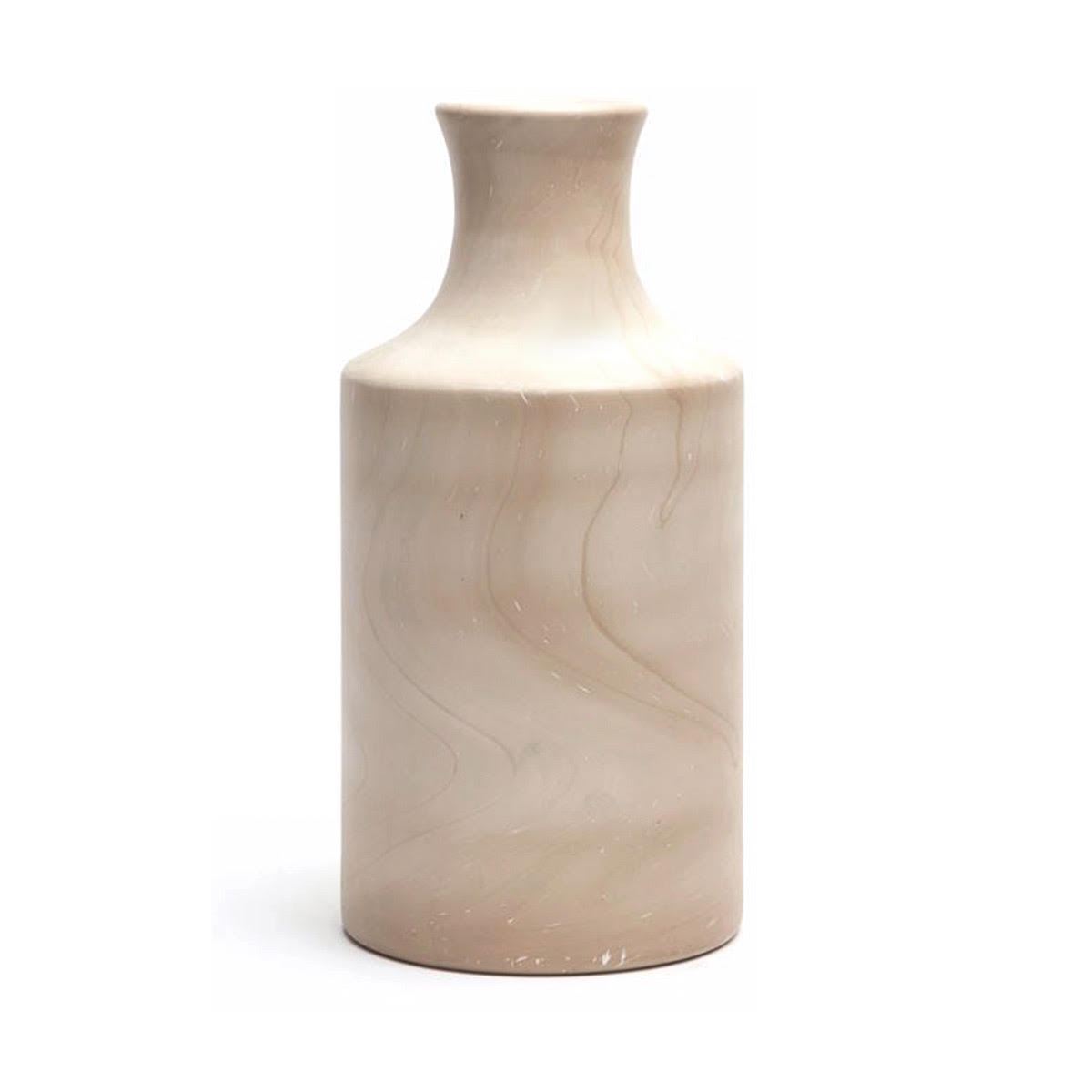 Rivka Mango White Stain Wood Vase, Large