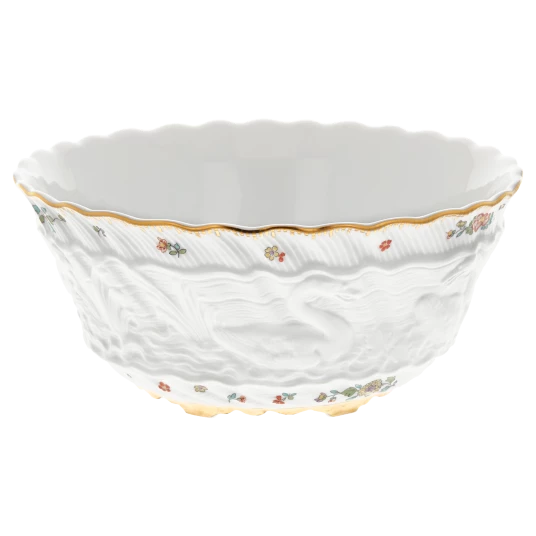 Swan Service Indian Flower Branch Bowl