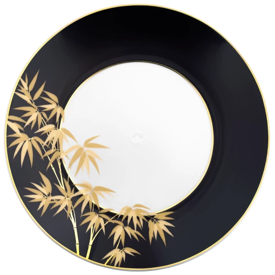 Cosmopolitan Golden Bamboo Large Dinner Plate