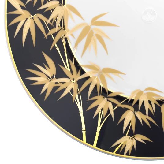 Cosmopolitan Golden Bamboo Large Dinner Plate