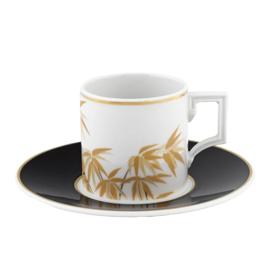 Cosmopolitan Golden Bamboo Espresso Cup &amp; Saucer