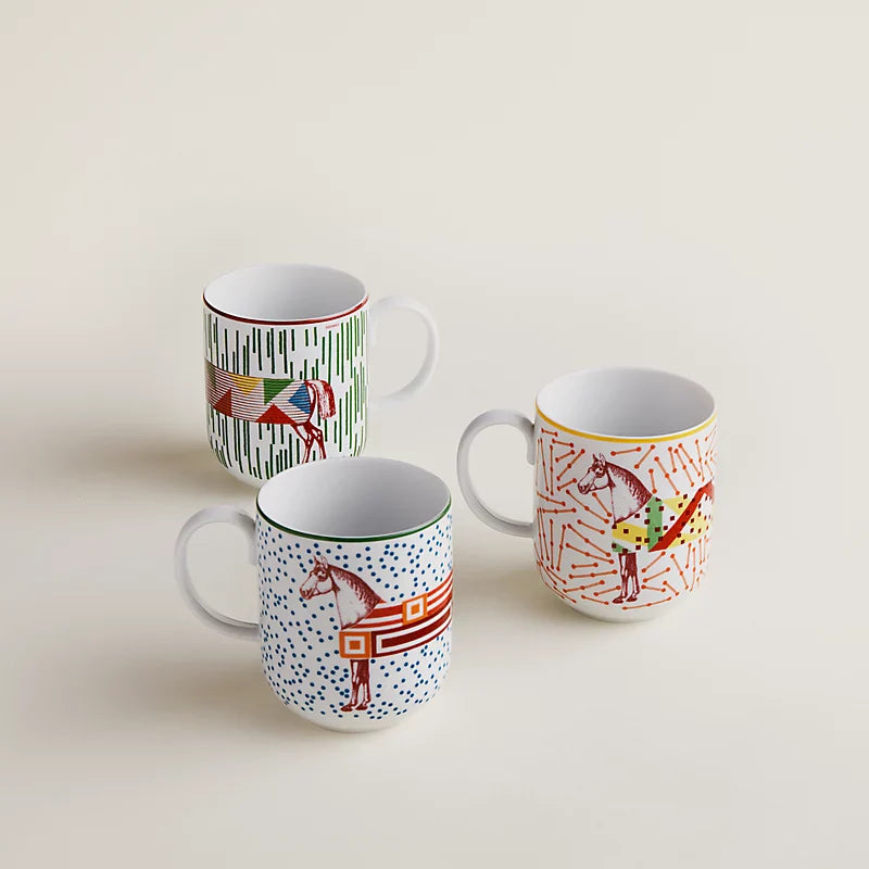 Hippomobile Mugs, Set of 3 (n°1 to 3)