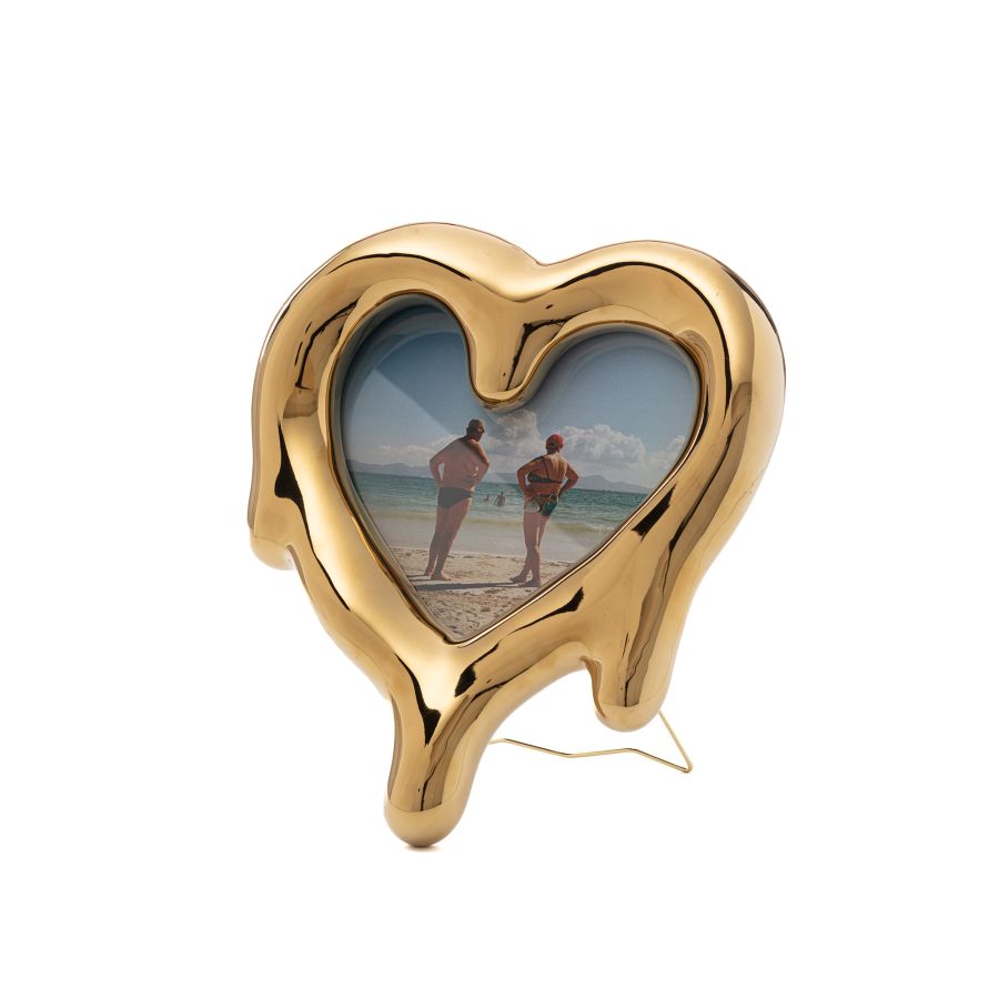 Melted Heart Frame -  Gold