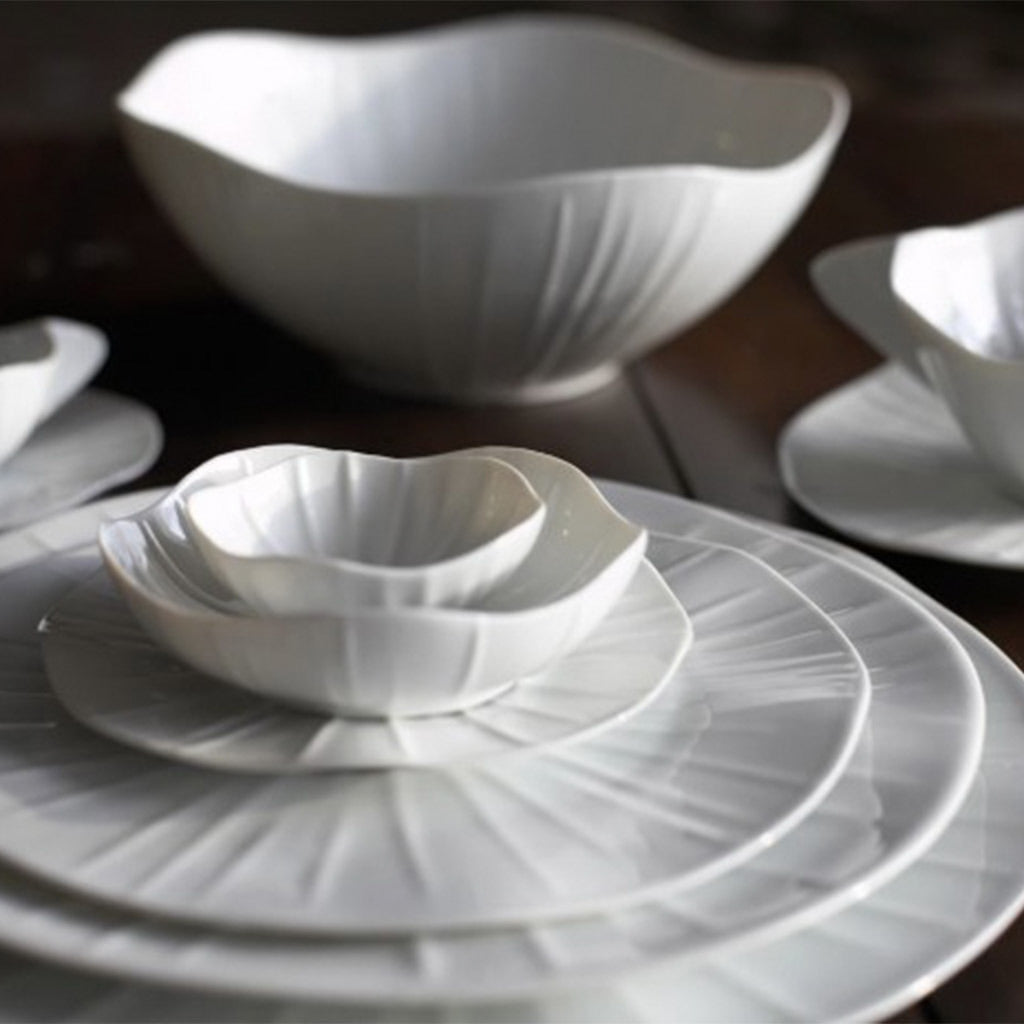 Lotus Porcelain White Dinner Plate (D)