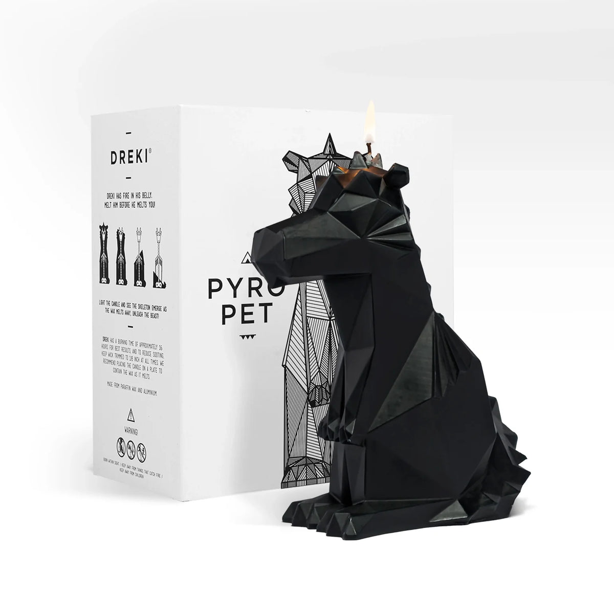 Pyropet Dreki Dragon Skeleton Candle