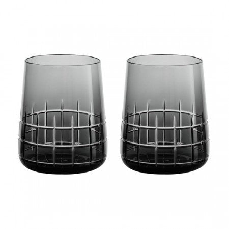 Graphik Water Glasses, Set of 2 - Grey