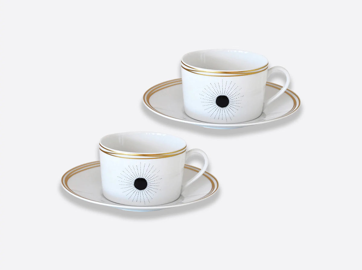 Aboro Gift Box Breakfast Cup and Saucer, Set of 2