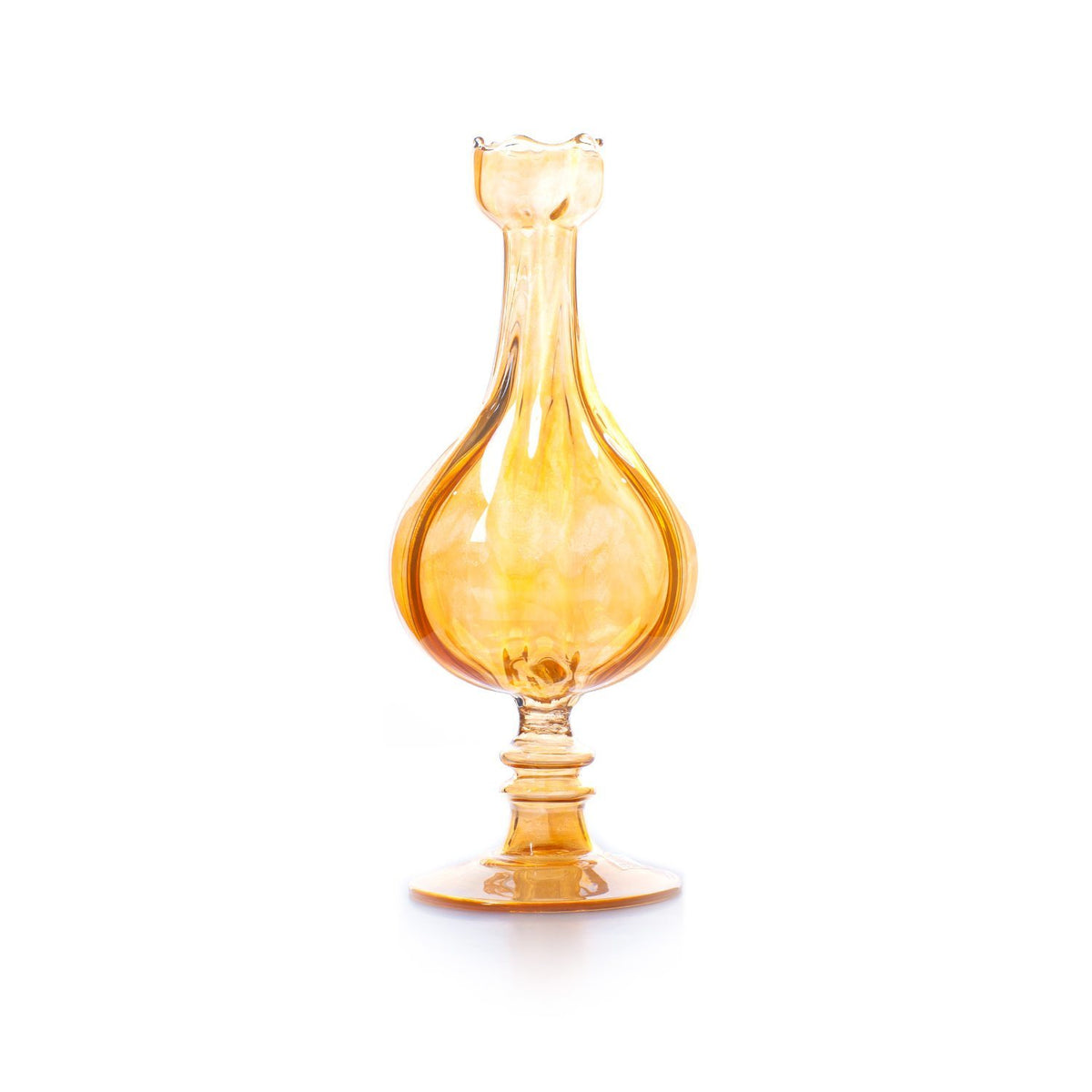 Amber Spherical Vase - Single