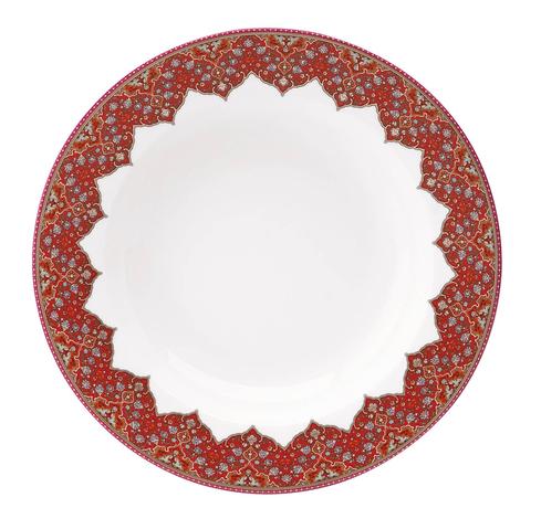 Dhara Red Rim Soup Plate
