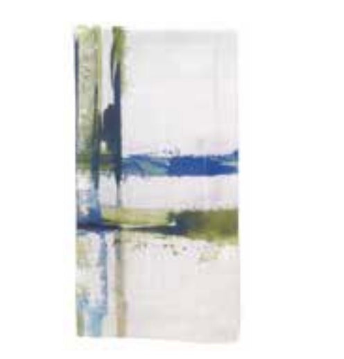 Abstract Grid Seagreen Napkin, Set of 4