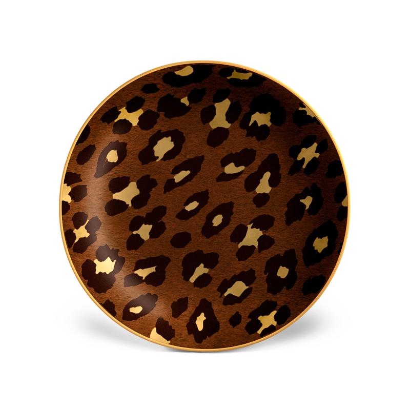 Leopard Canape Plates, Set of 4