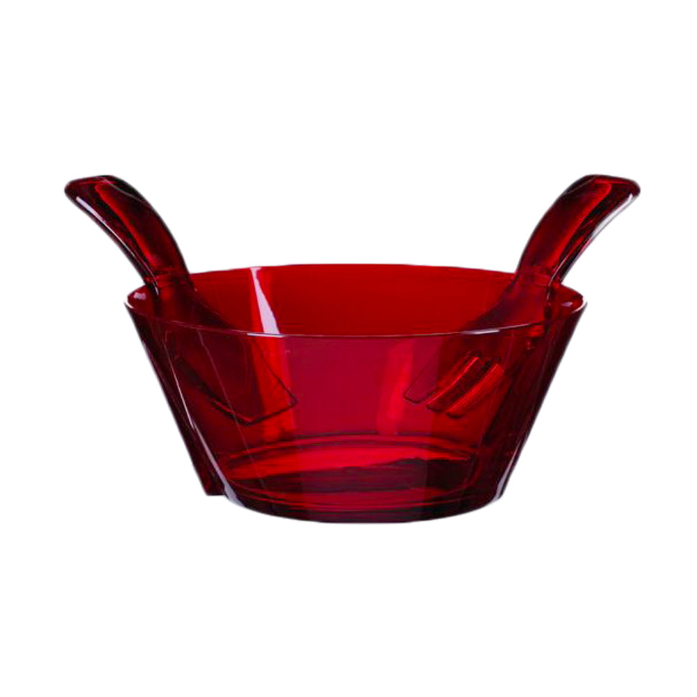 Fulmine Red Salad Bowl with Servers