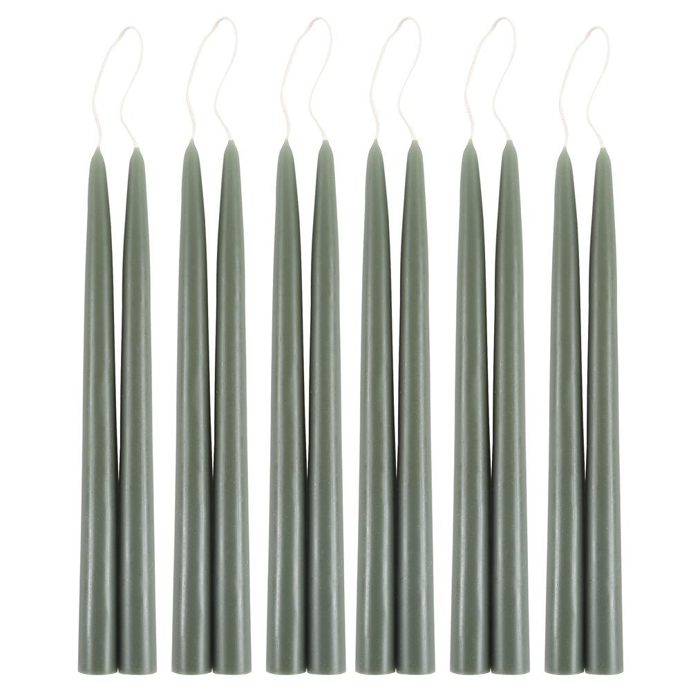 Moss Taper Candles, Set of 2