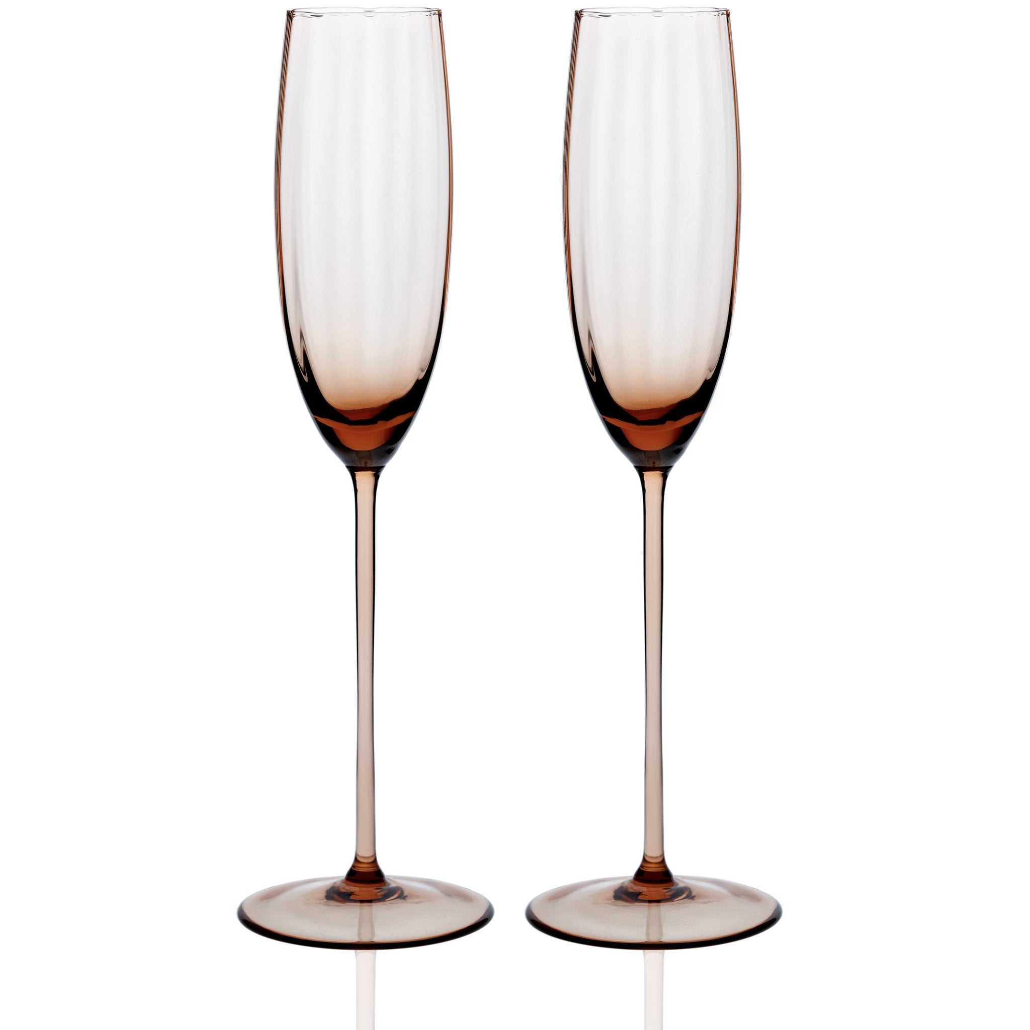 Quinn Champagne Flute Glasses, Set of 2 - Slowdance