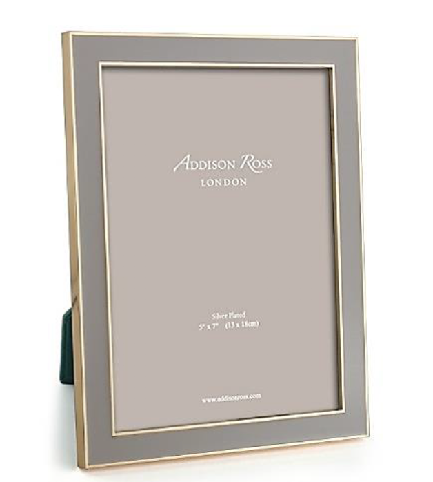 Addison Ross Gold Trim Taupe Enamel Frame