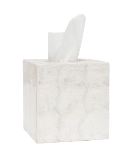 Andria Pearlized Capiz Tissue Box
