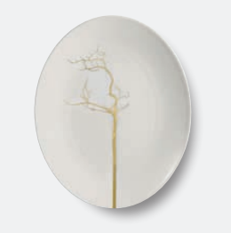 Golden Forrest Oval Plate 12.5&quot;