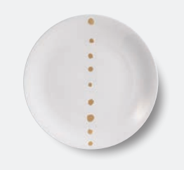 Golden Pearls Dinner Plate