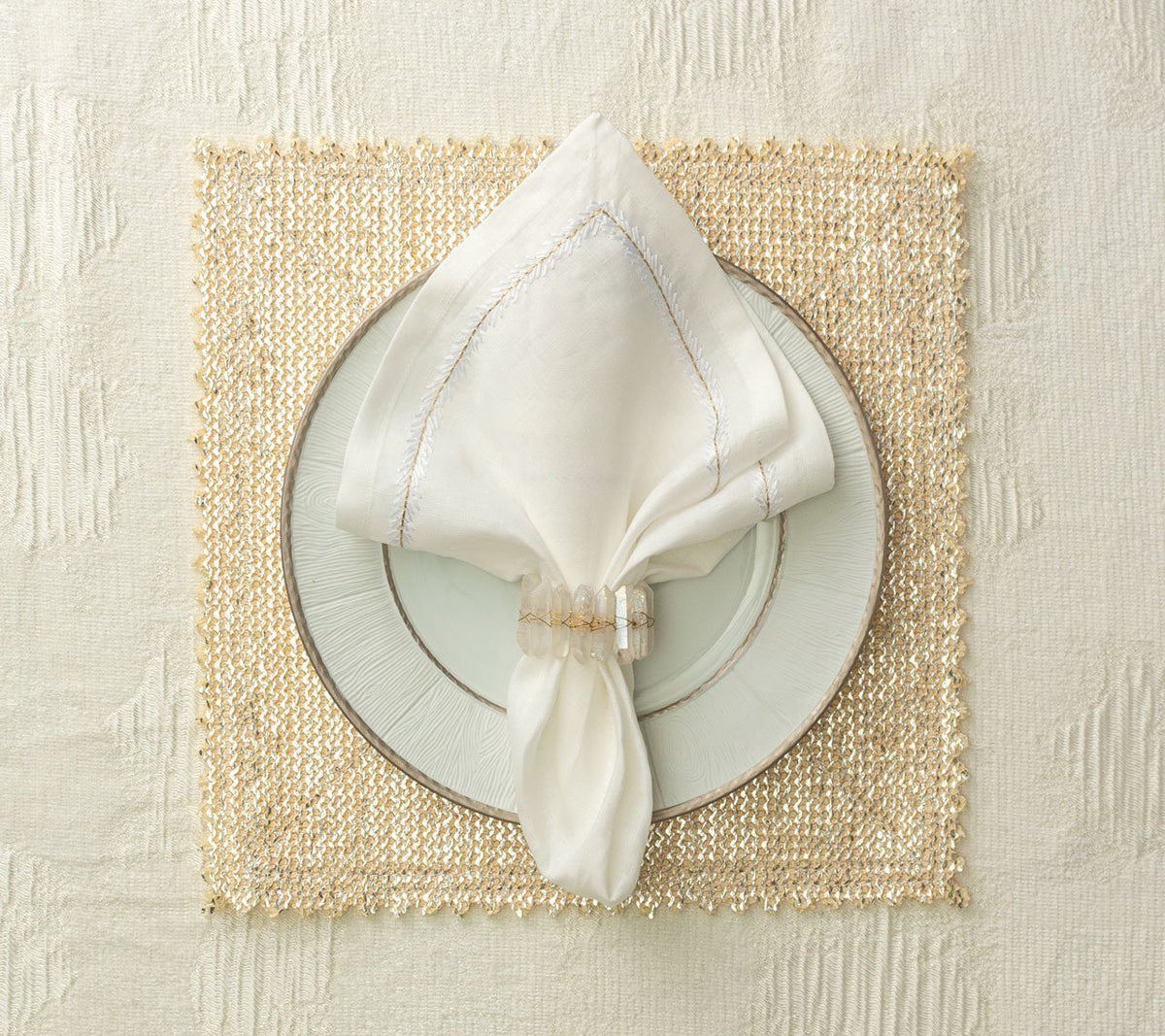 Jardin Napkin, Set of 4 - White