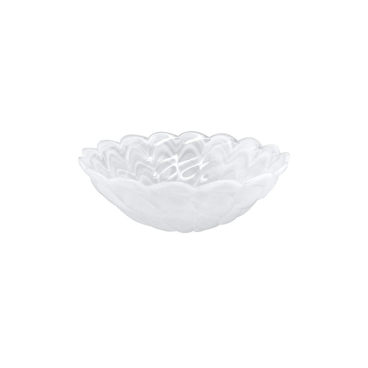 Alabaster White Scallop Rim Bowl