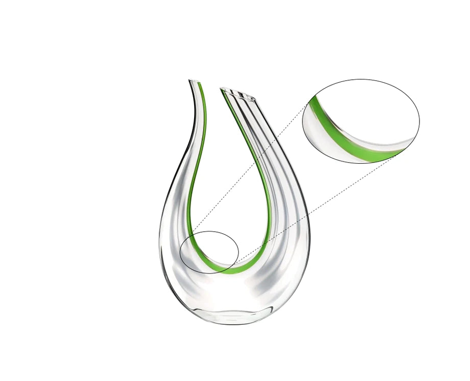 Green Amadeo Crystal Decanter