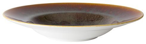 Art Glazed Flamed Caramel Rimmed Bowl
