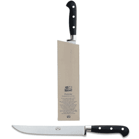 Carving Knife with Lucite Handle and Magnetized Wood Block