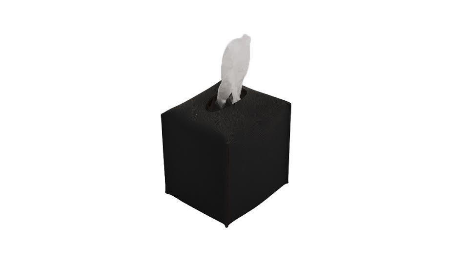 Square Tissue Box - Black