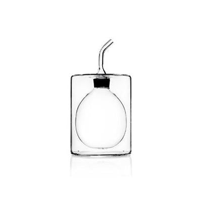 Cilindro Double Walled Medium Olive Oil Cruet - Clear