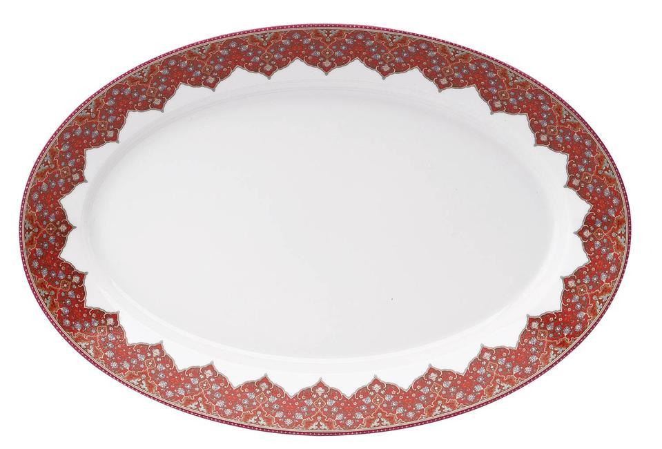 Dhara Oval Platter - Red