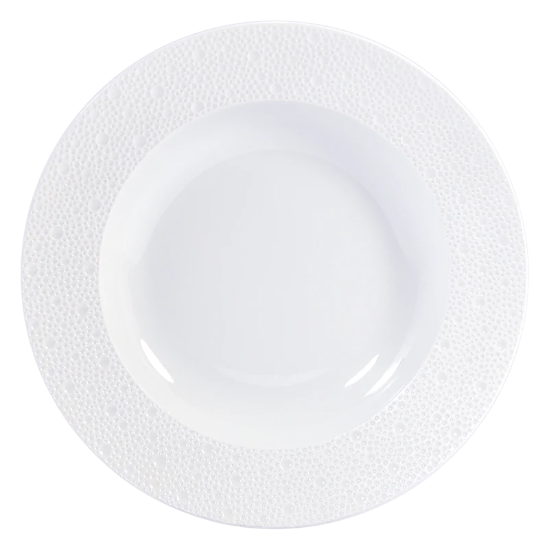Ecume White Rim Soup Plate