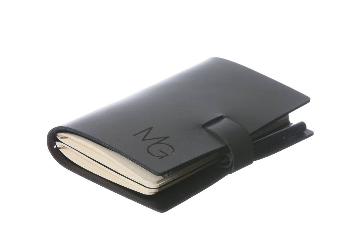 Elaine Leather Notebook, Small - Taupe