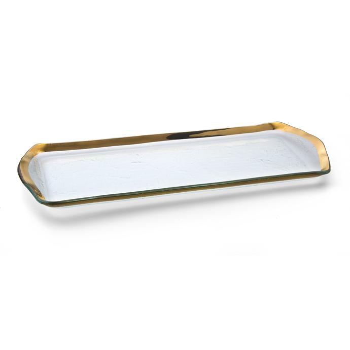 Oblong Pastry Tray Gold