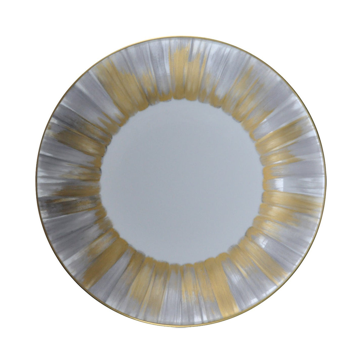 Panache Dinner Plate Silver and Gold