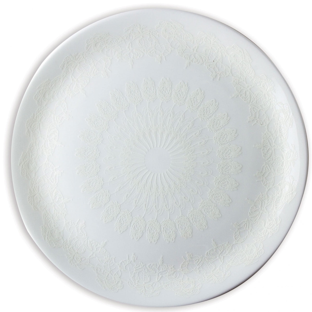 White on White Dinner Plate, Set of 4