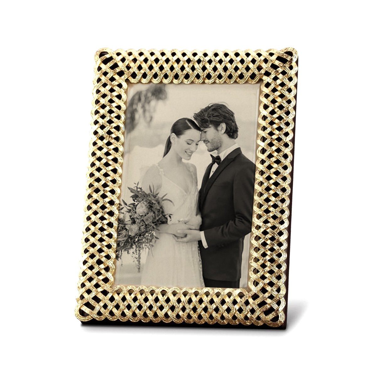 Gold Braid Frame 4&quot;x6&quot; paired with a photo