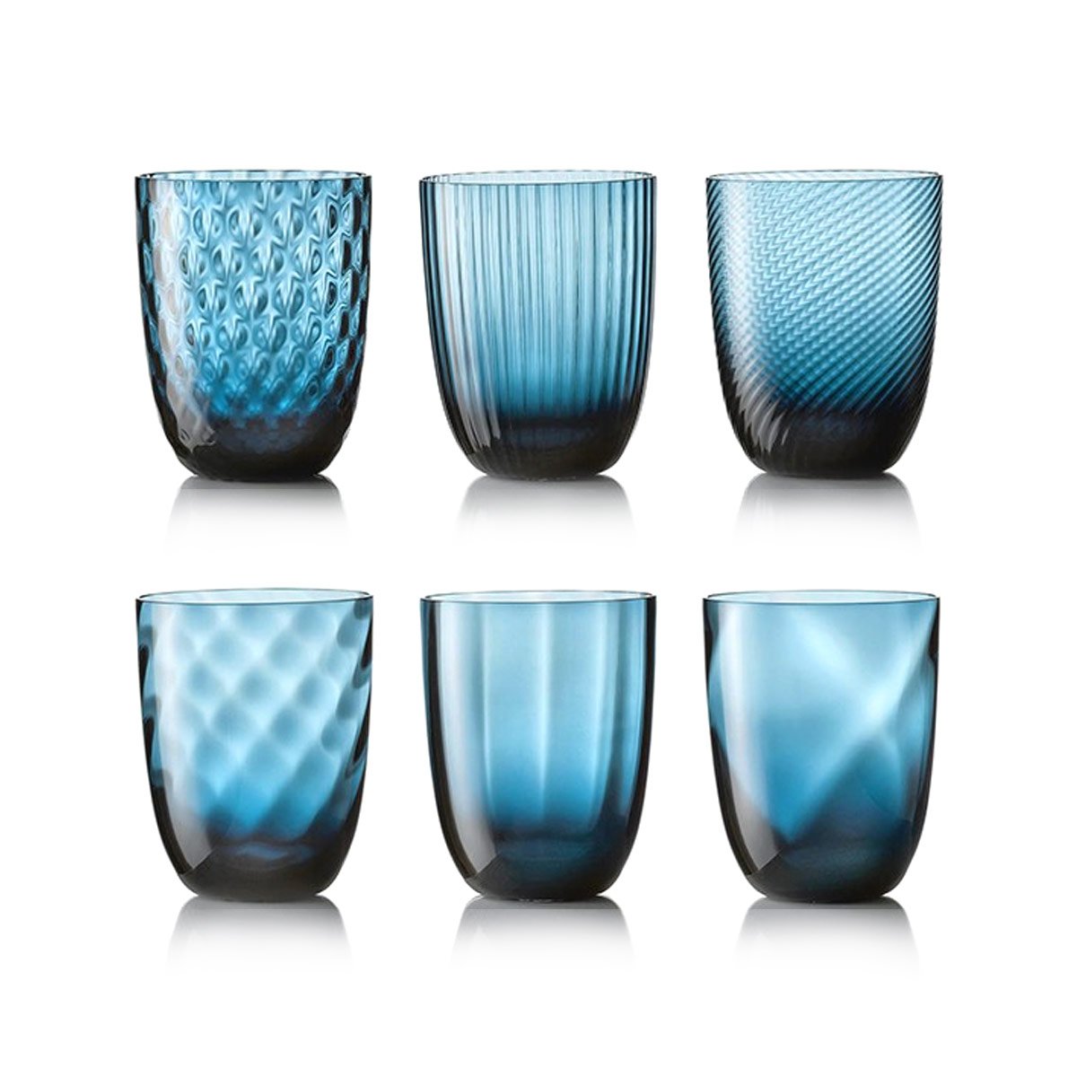 Idra Blue Water Glasses, Set of 6
