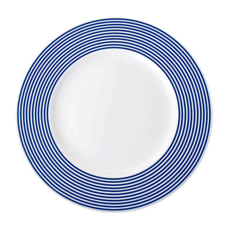 Newport Racing Stripe Rimmed Dinner Plate