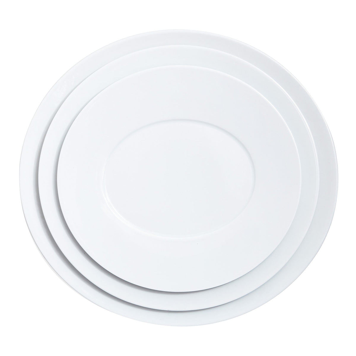Epure White Oval Dessert Plate
