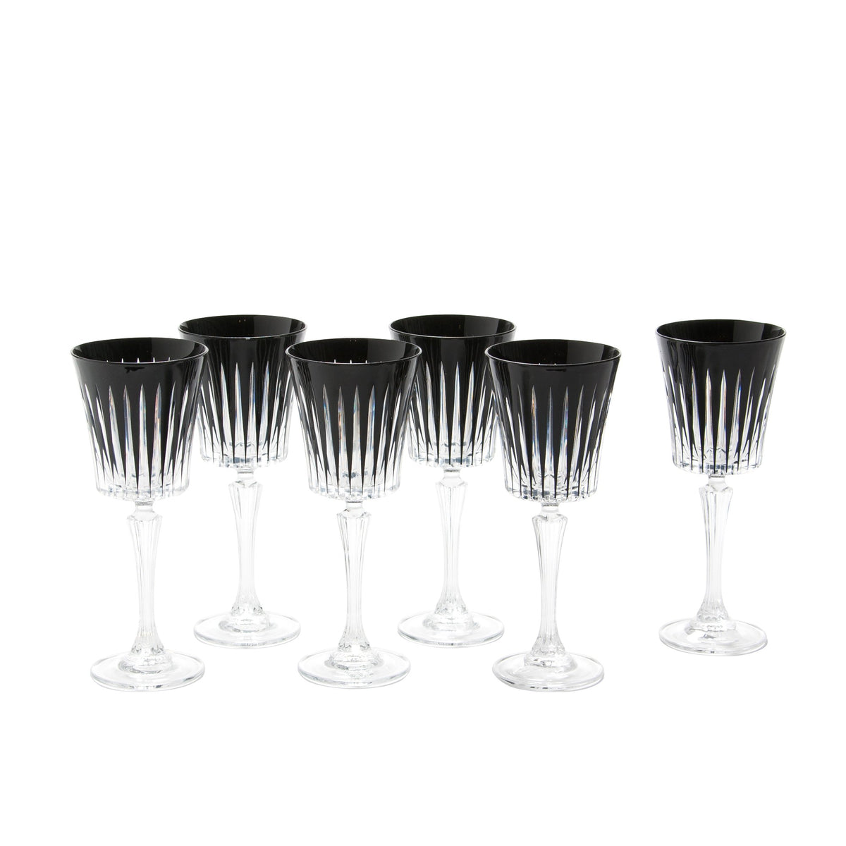 Crystal Wine Glasses With Lens Design (Set of 6) – Maison & Tavola