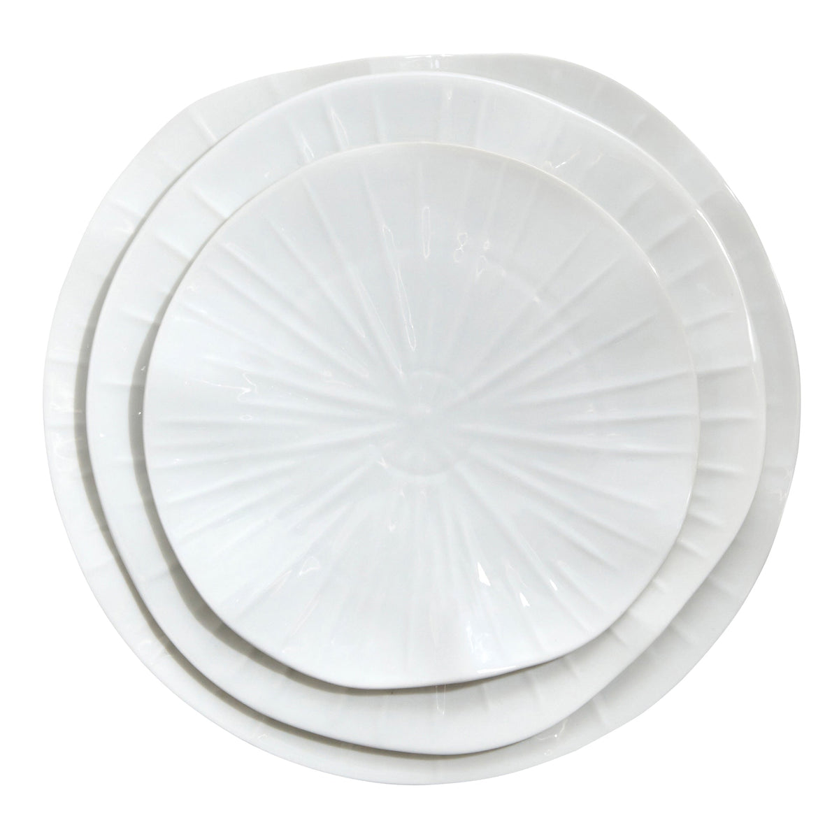 Lotus Porcelain White Dinner Plate (D)