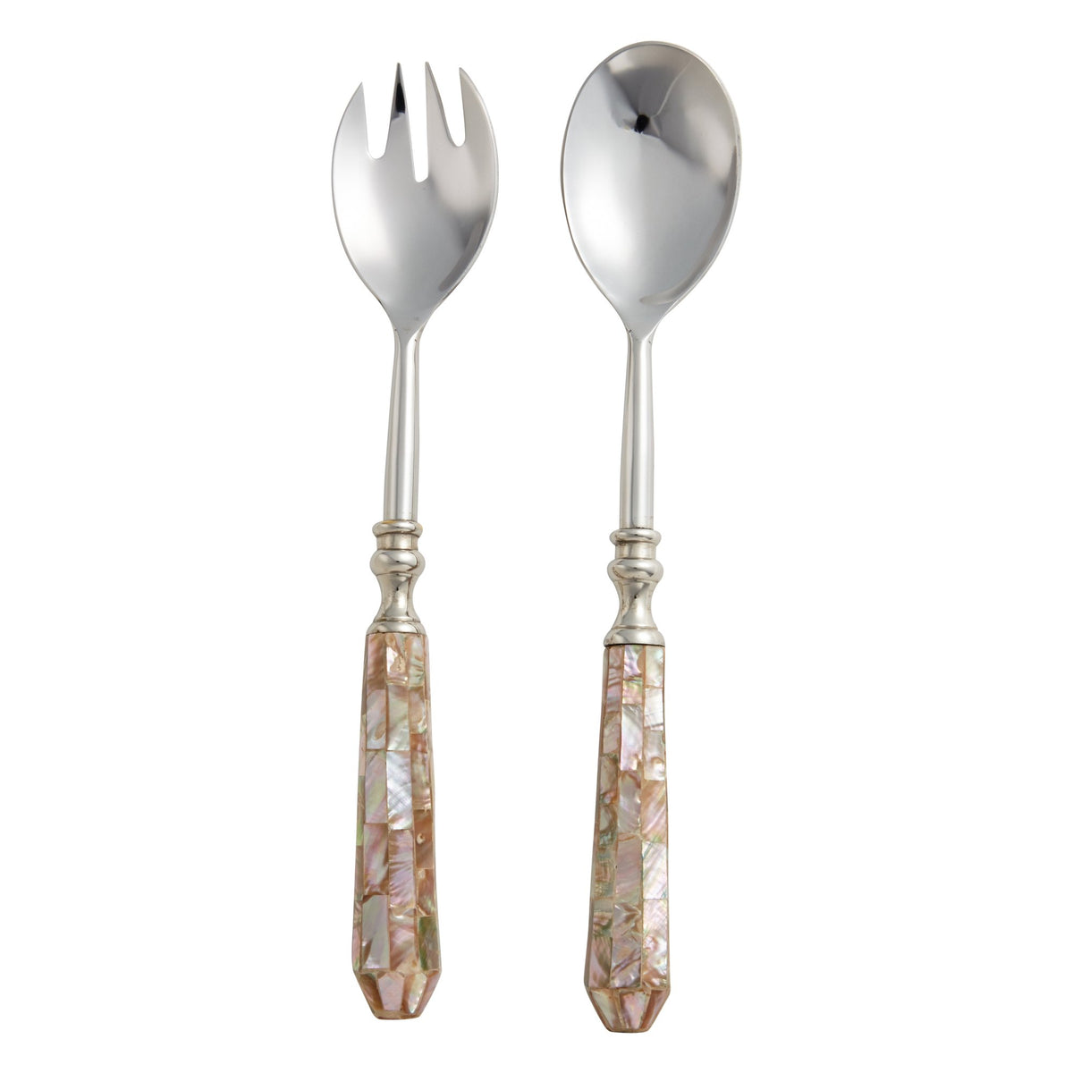 Salad Servers with Mother of Pearl Handle