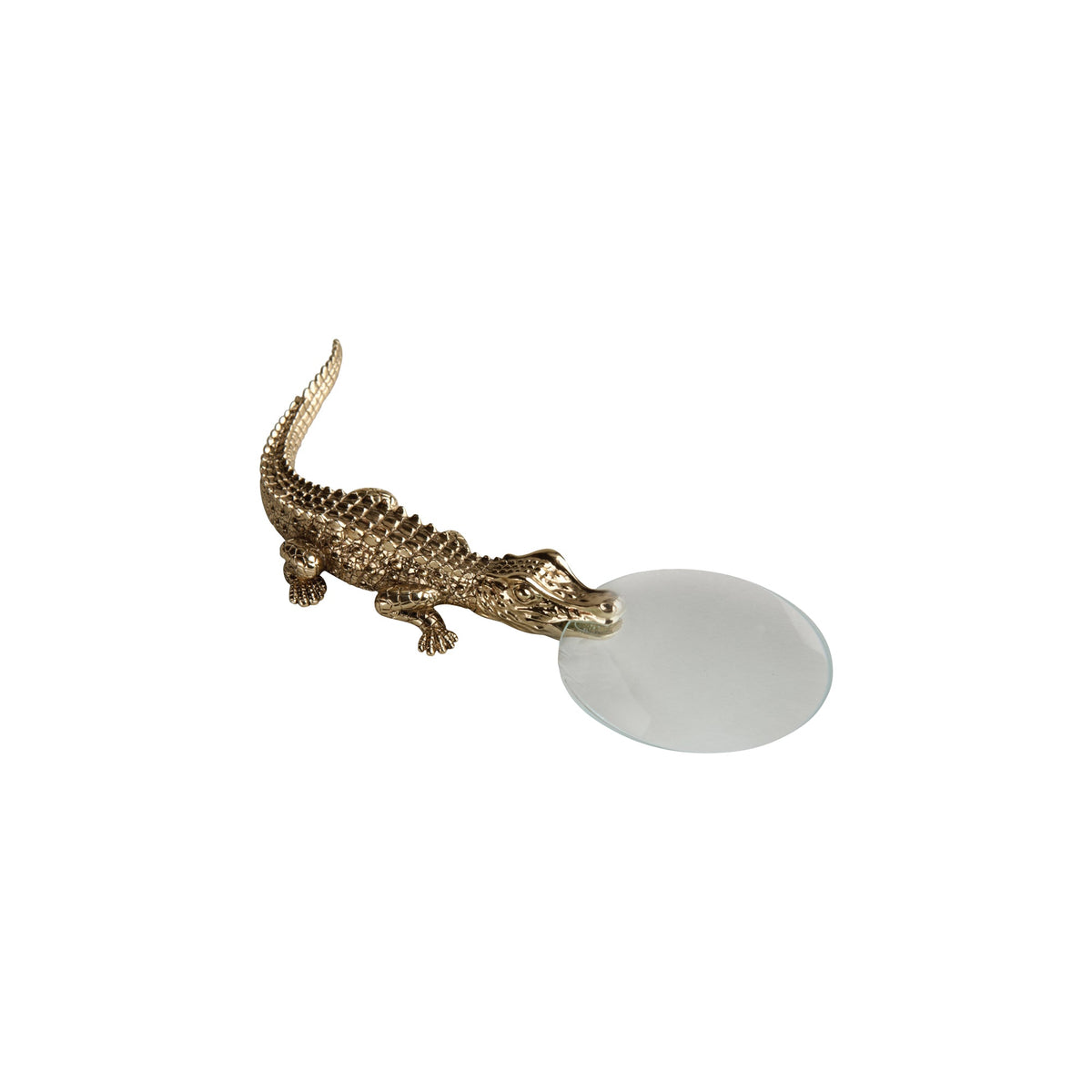 Crocodile Gold Plated Magnifying Glass