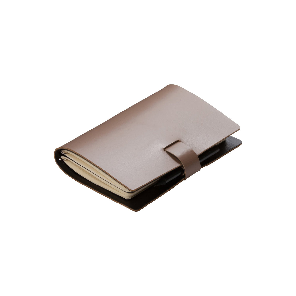 Elaine Leather Notebook, Small - Taupe