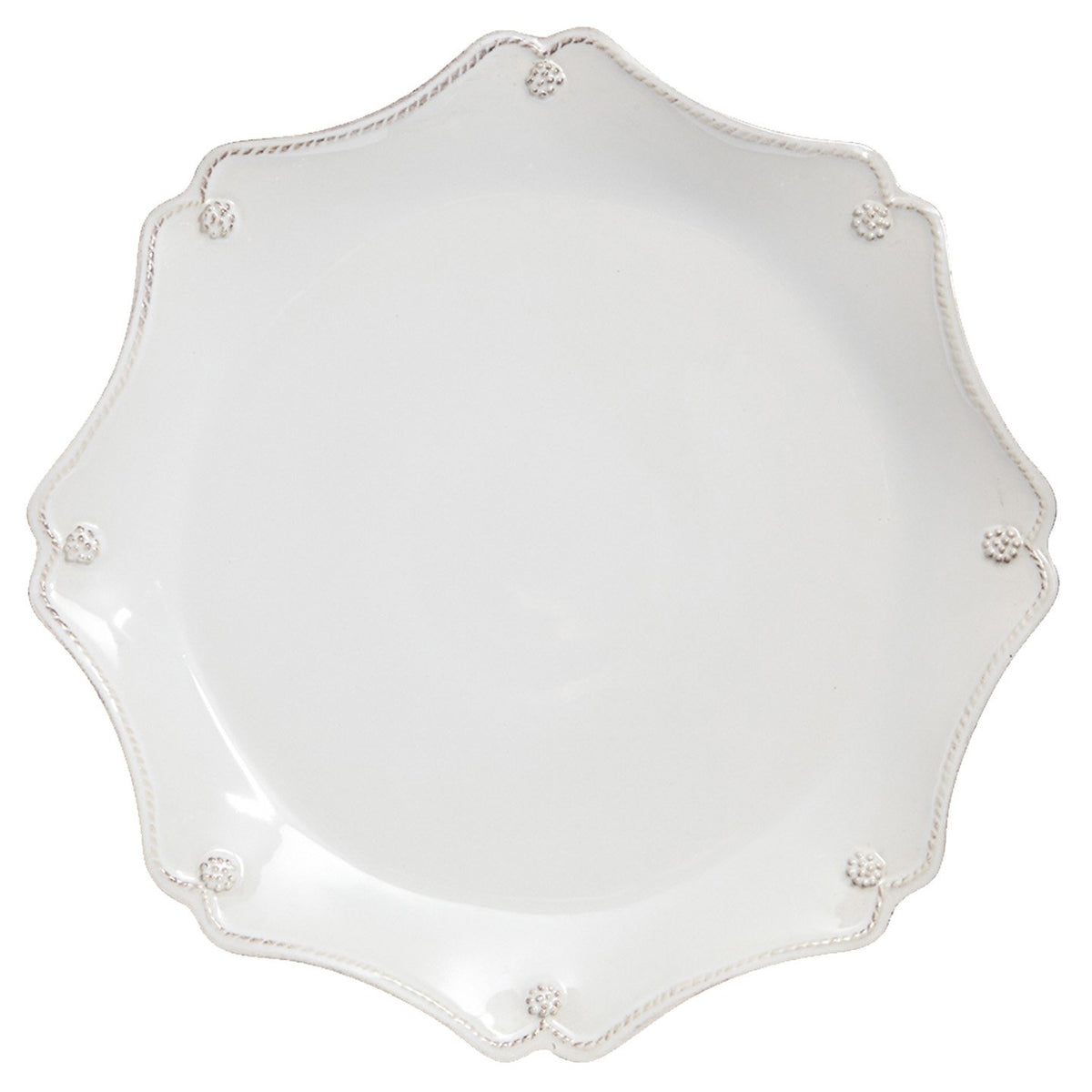 Berry &amp; Thread Whitewash Scallop Charger