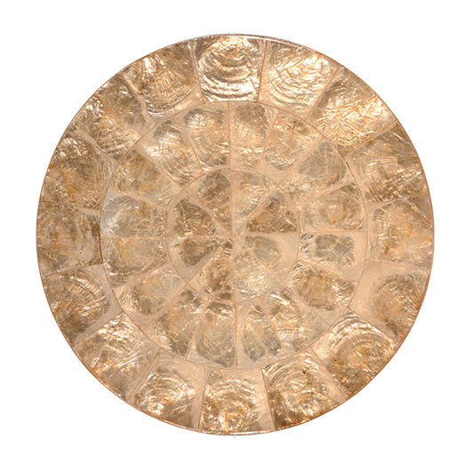 Capiz Shell Champagne Round Placemat, Set of 4