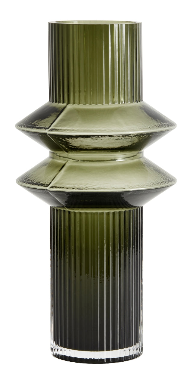Rilla Vase, Tall - Clear Green